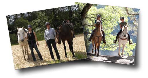Safe trail riding students